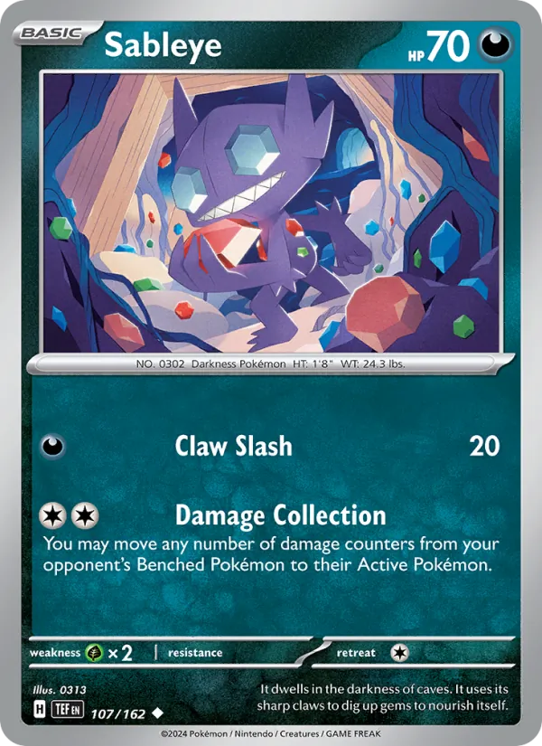 Sableye - Temporal Forces Pokemon Card