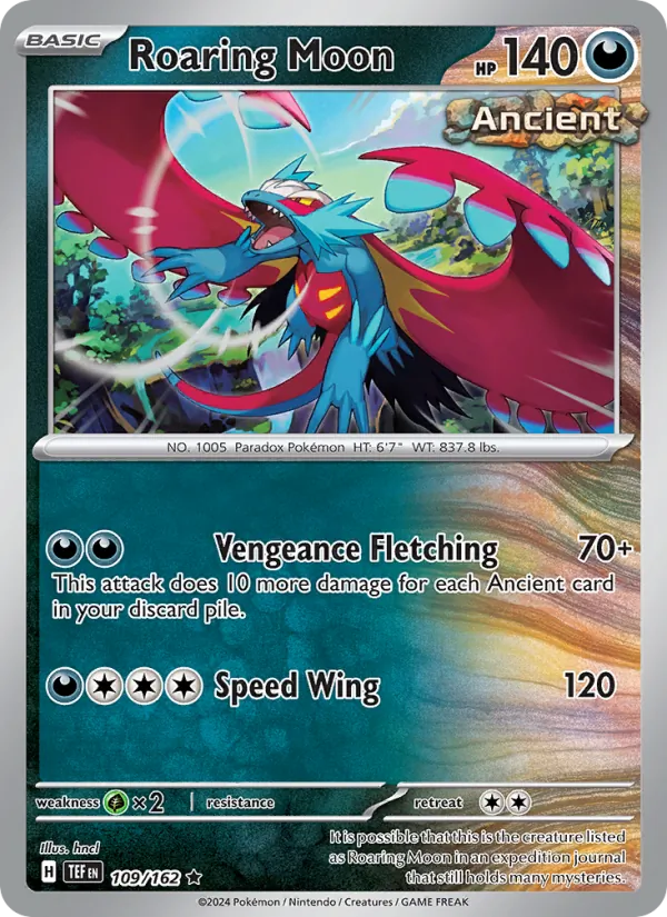 Roaring Moon - Temporal Forces Pokemon Card