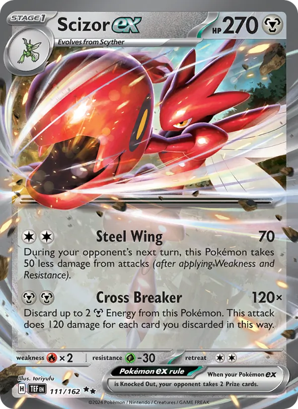 Scizor ex - Temporal Forces Pokemon Card