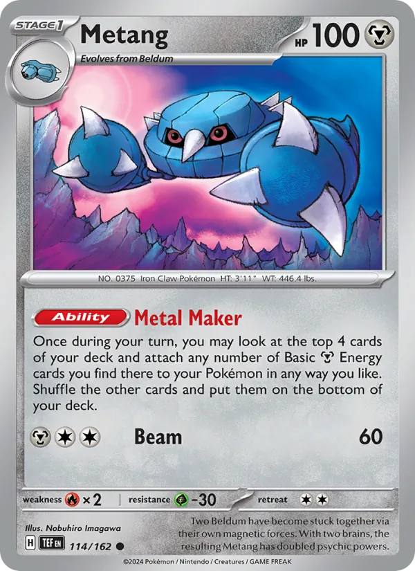 Metang - Temporal Forces Pokemon Card