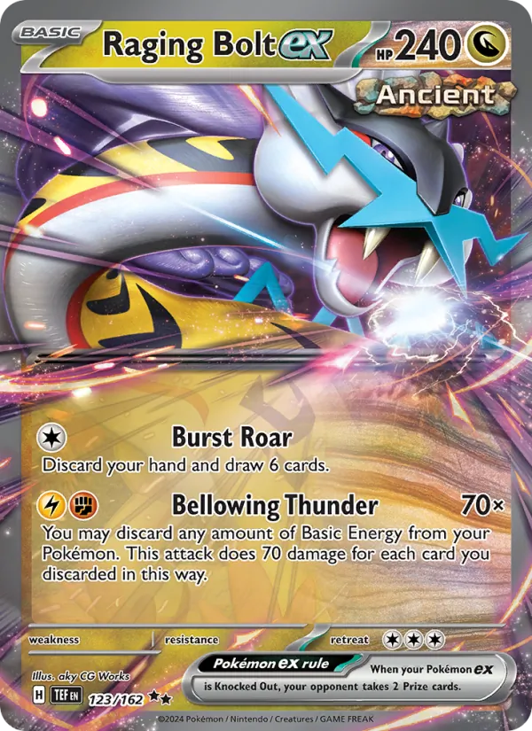 Raging Bolt ex - Temporal Forces Pokemon Card