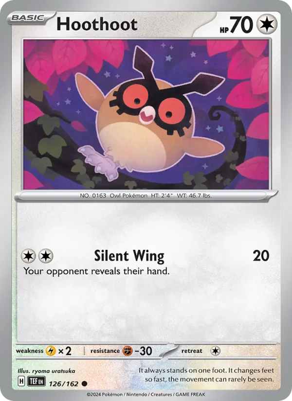 Hoothoot - Temporal Forces Pokemon Card