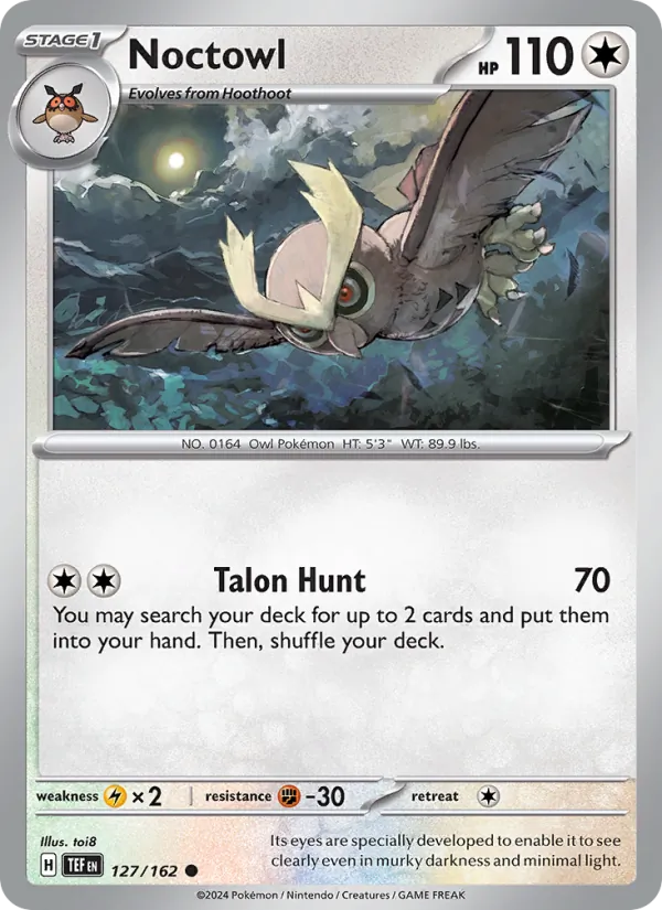 Noctowl - Temporal Forces Pokemon Card