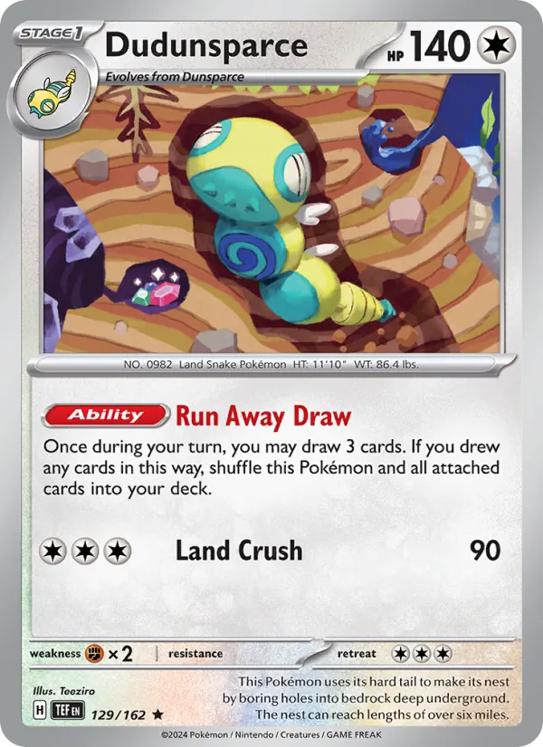 Dudunsparce - Temporal Forces Pokemon Card