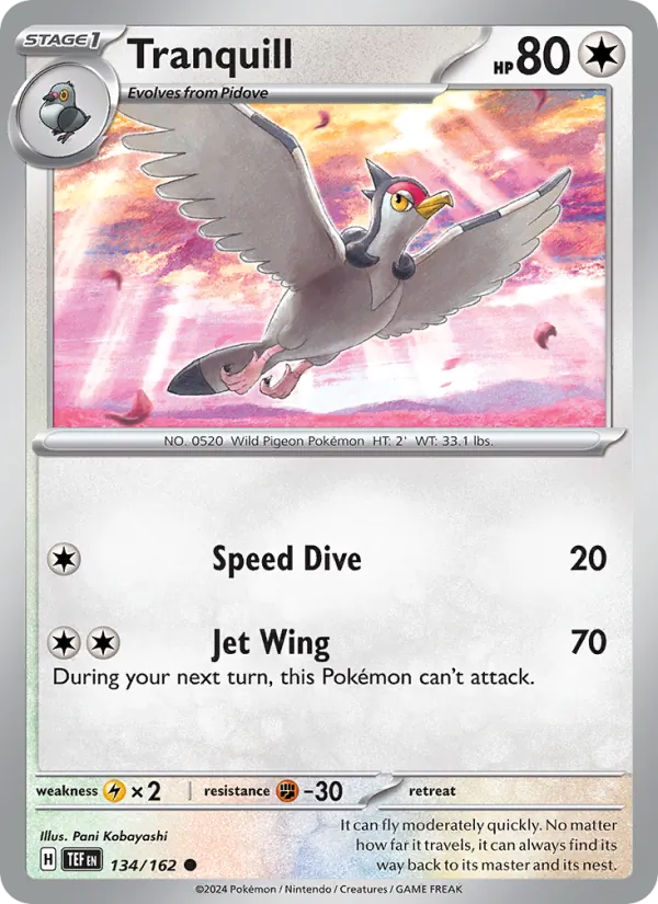 Tranquill - Temporal Forces Pokemon Card