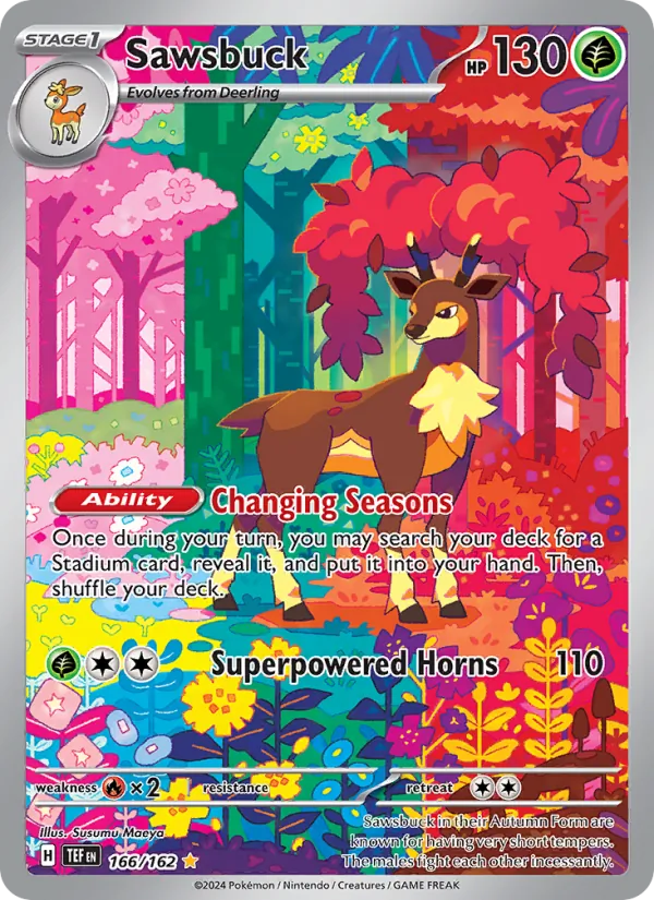 Sawsbuck - Temporal Forces Pokemon Card