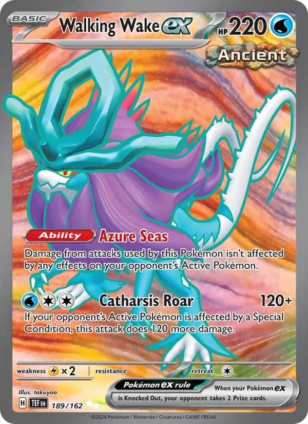 Walking Wake ex - Temporal Forces Pokemon Card