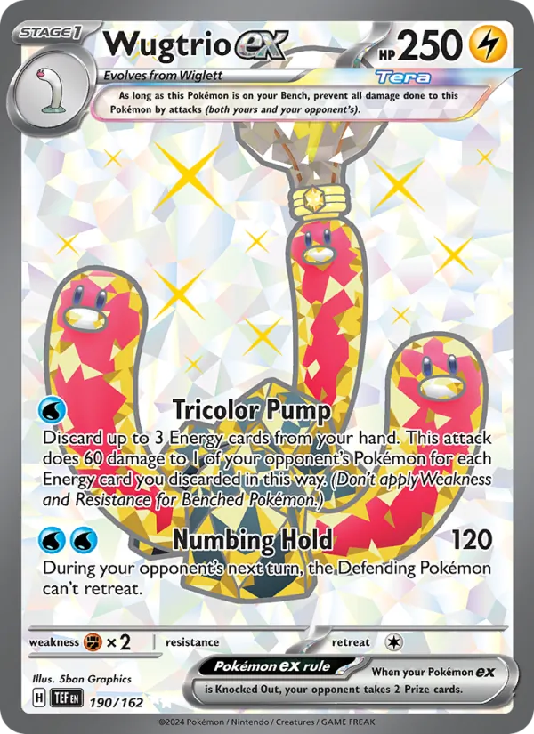 Wugtrio ex - Temporal Forces Pokemon Card