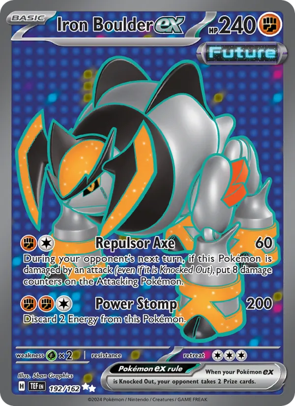 Iron Boulder ex - Temporal Forces Pokemon Card