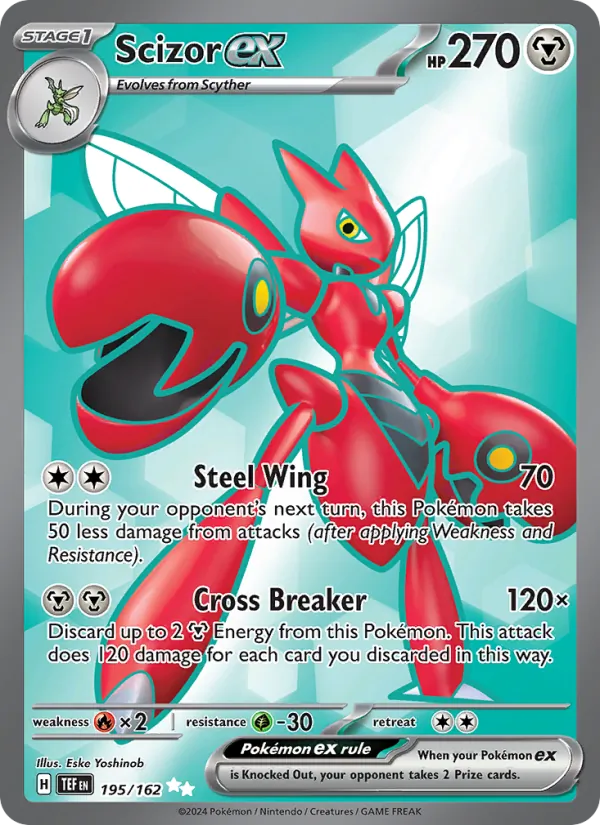 Scizor ex - Temporal Forces Pokemon Card