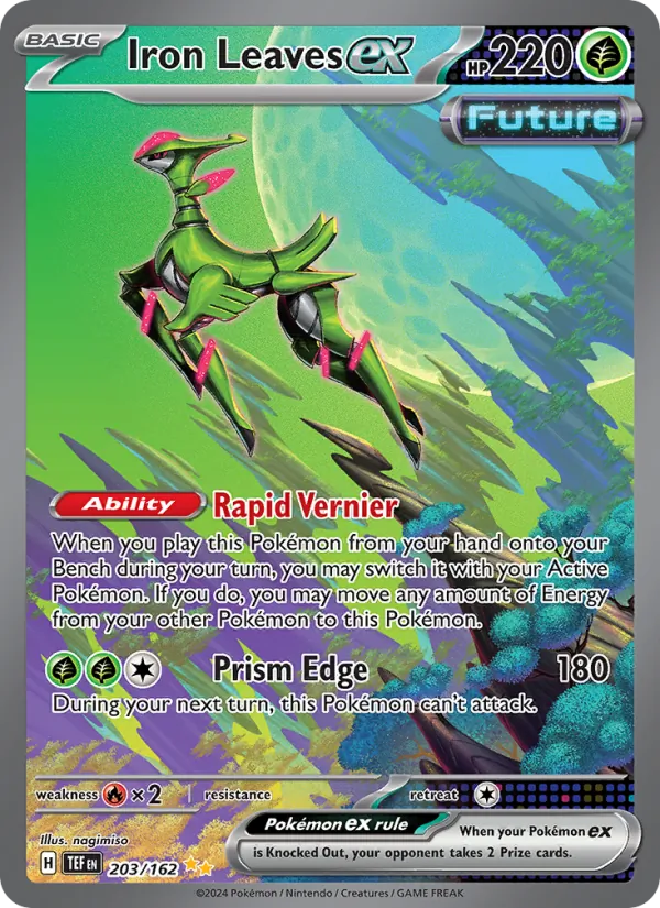 Iron Leaves ex - Temporal Forces Pokemon Card