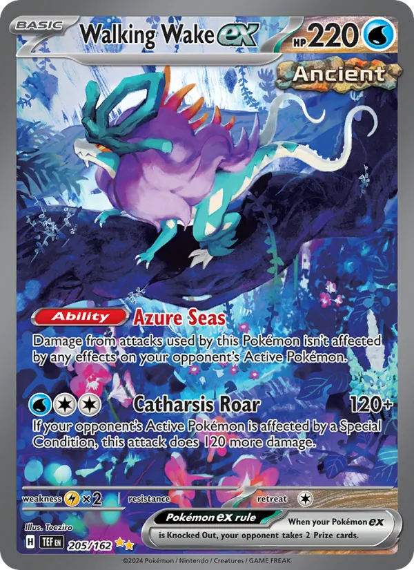 Walking Wake ex - Temporal Forces Pokemon Card