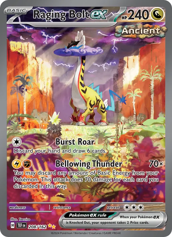 Raging Bolt ex - Temporal Forces Pokemon Card