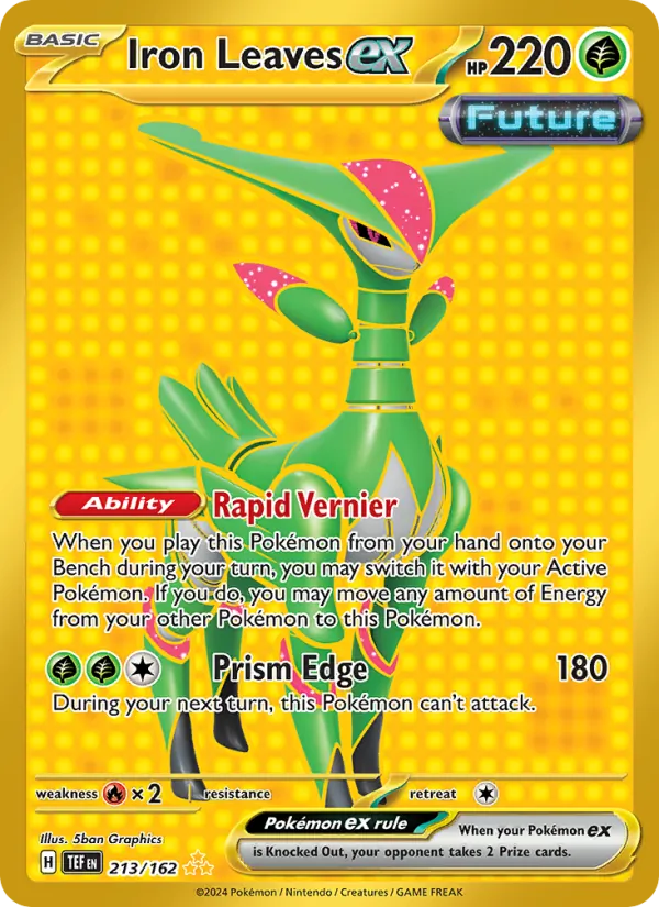 Iron Leaves ex - Temporal Forces Pokemon Card