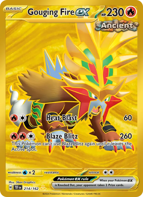 Gouging Fire ex - Temporal Forces Pokemon Card