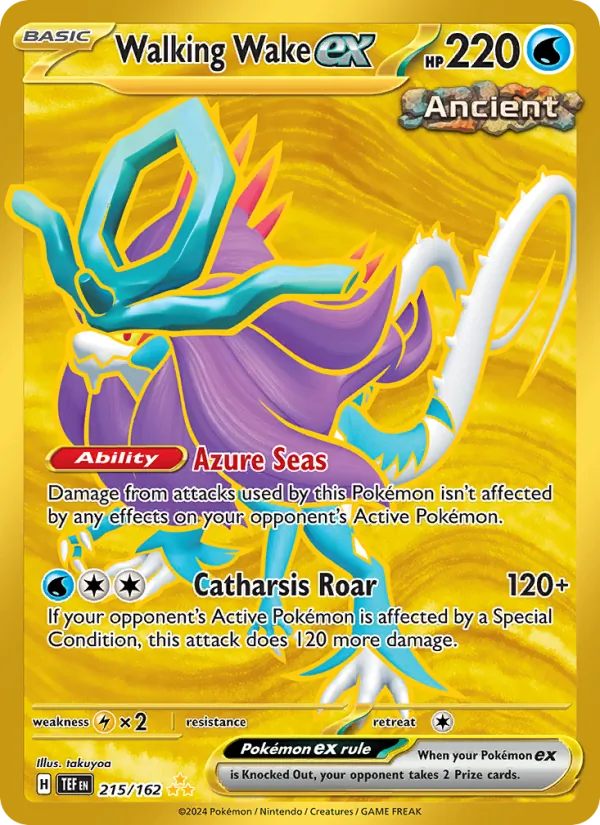 Walking Wake ex - Temporal Forces Pokemon Card