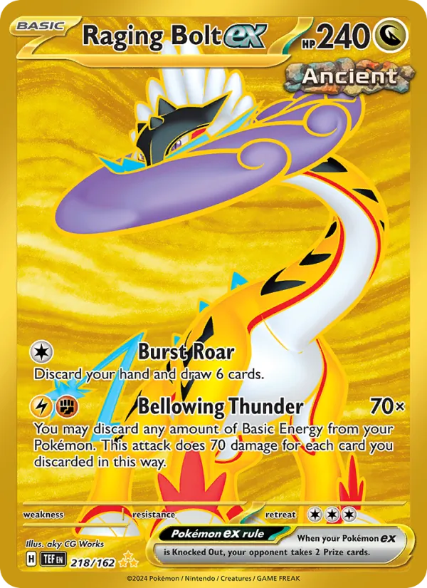 Raging Bolt ex - Temporal Forces Pokemon Card