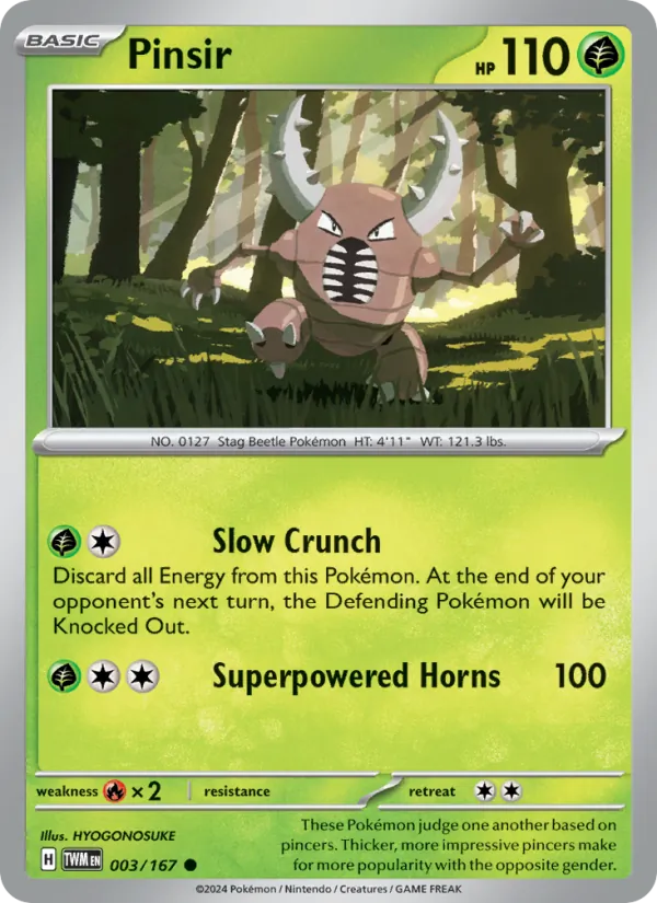 Pinsir - Twilight Masquerade Pokemon Card
