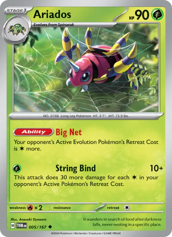 Ariados - Twilight Masquerade Pokemon Card