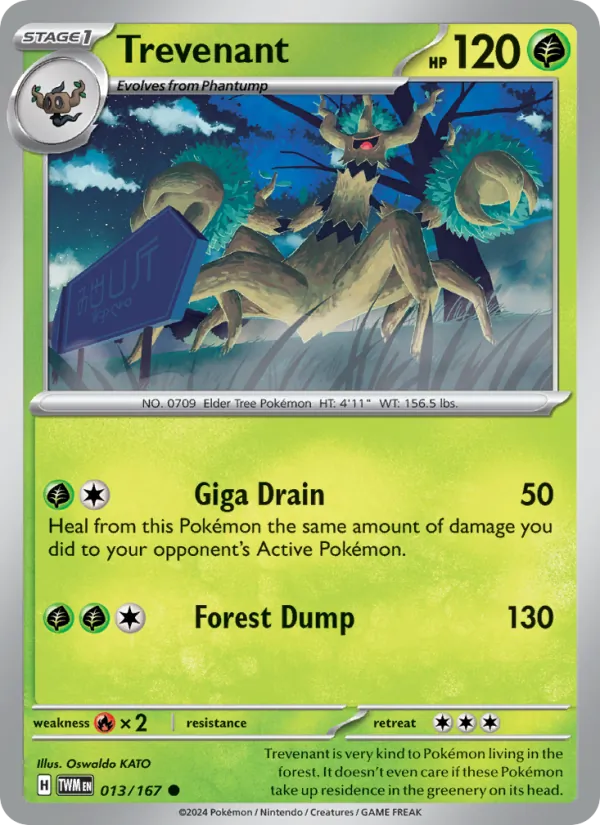 Trevenant - Twilight Masquerade Pokemon Card