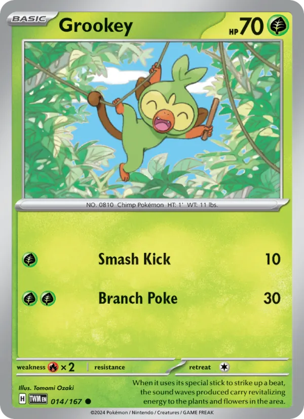 Grookey - Twilight Masquerade Pokemon Card