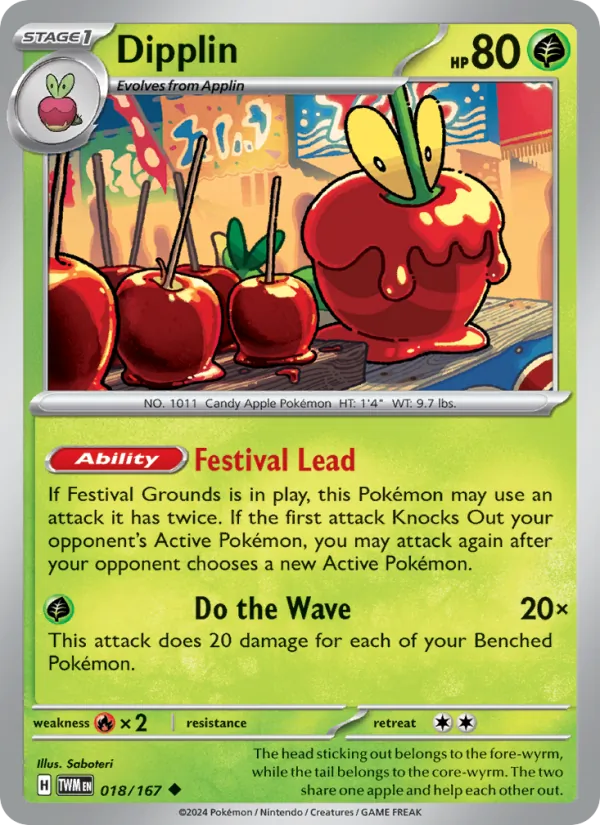 Dipplin - Twilight Masquerade Pokemon Card