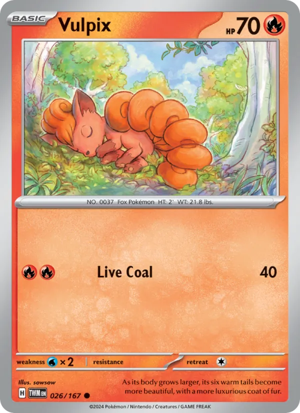Vulpix - Twilight Masquerade Pokemon Card