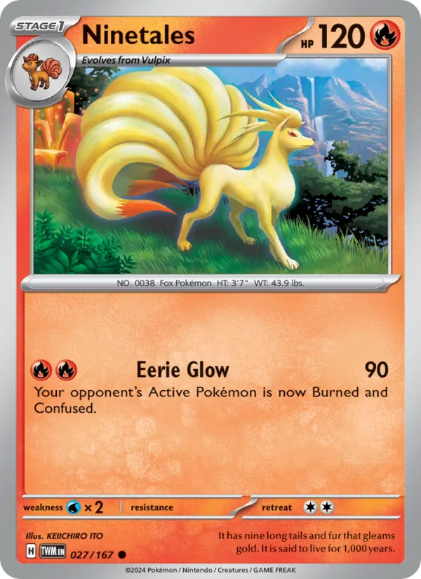 Ninetales - Twilight Masquerade Pokemon Card