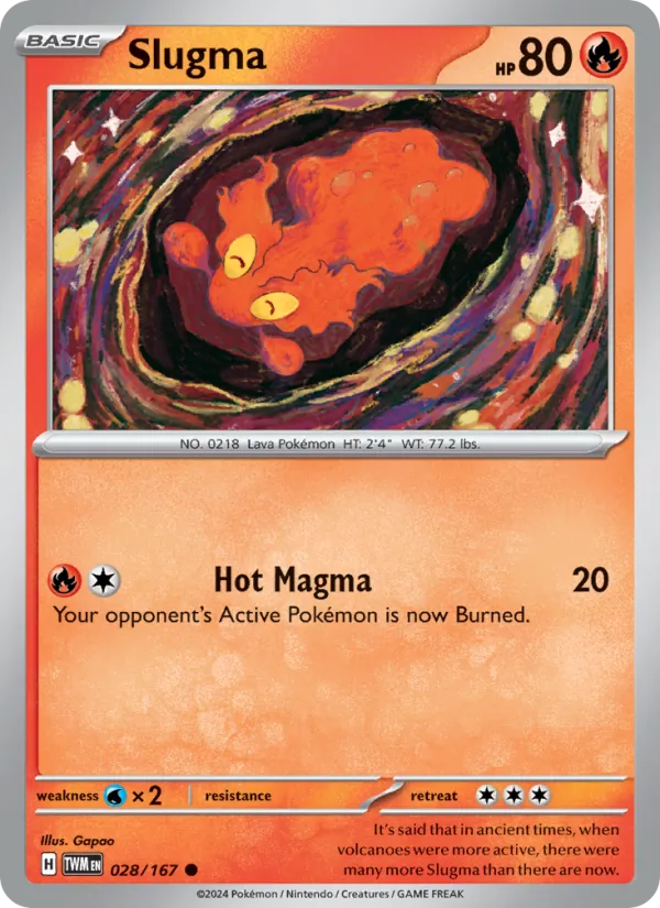 Slugma - Twilight Masquerade Pokemon Card