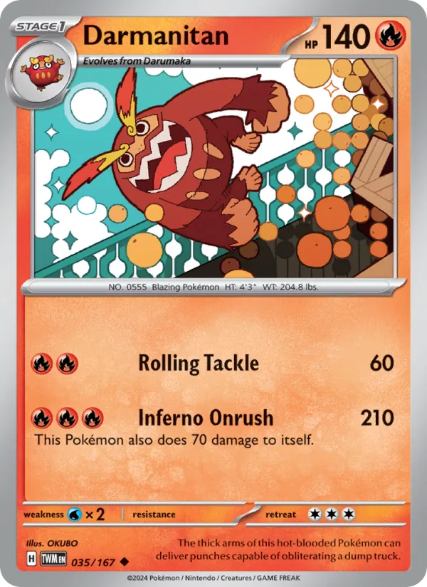 Darmanitan - Twilight Masquerade Pokemon Card