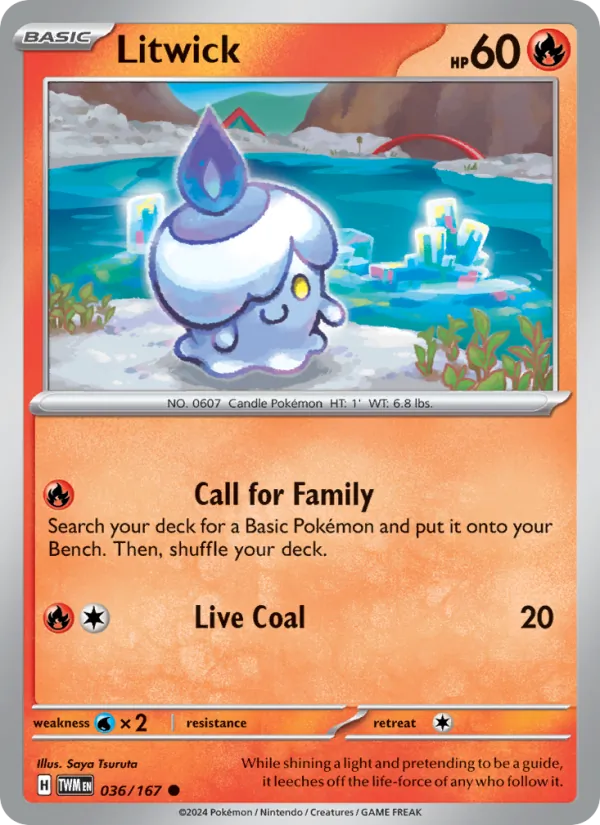Litwick - Twilight Masquerade Pokemon Card