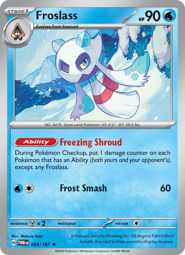 Froslass - Twilight Masquerade Pokemon Card