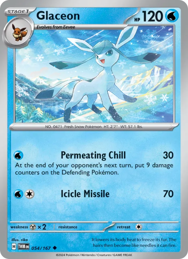 Glaceon - Twilight Masquerade Pokemon Card