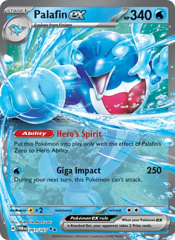 Palafin ex - Twilight Masquerade Pokemon Card