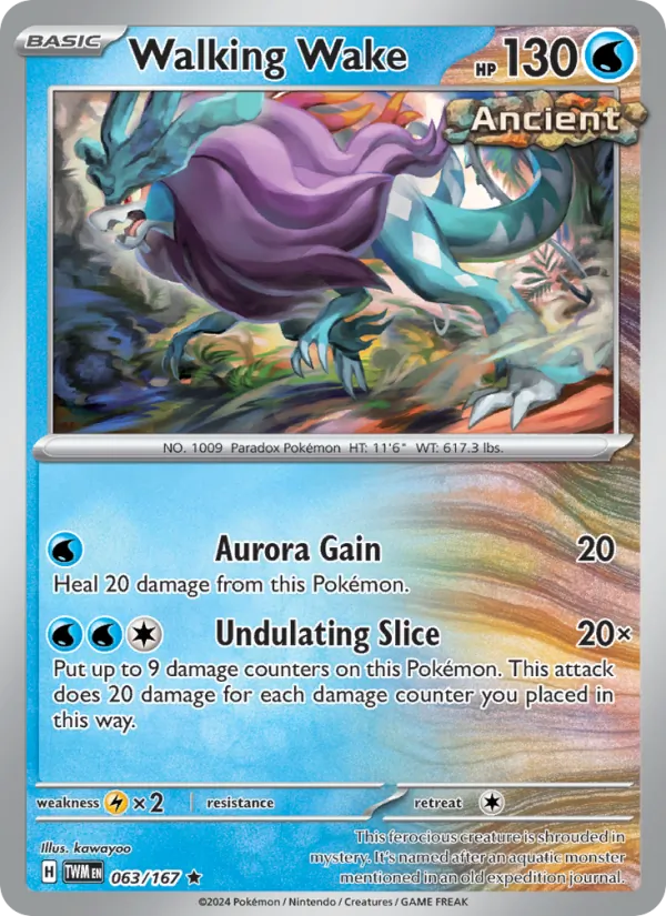 Walking Wake - Twilight Masquerade Pokemon Card