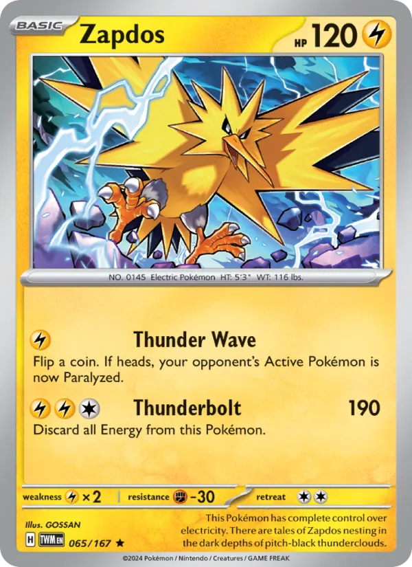 Zapdos - Twilight Masquerade Pokemon Card