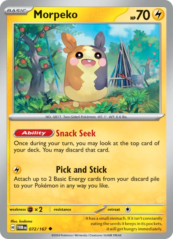 Morpeko - Twilight Masquerade Pokemon Card