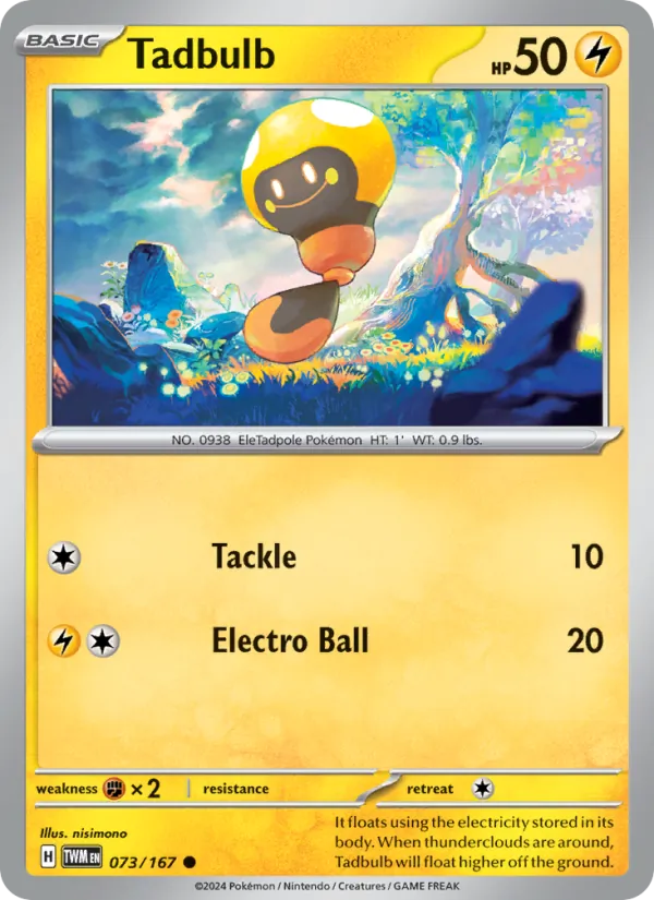 Tadbulb - Twilight Masquerade Pokemon Card