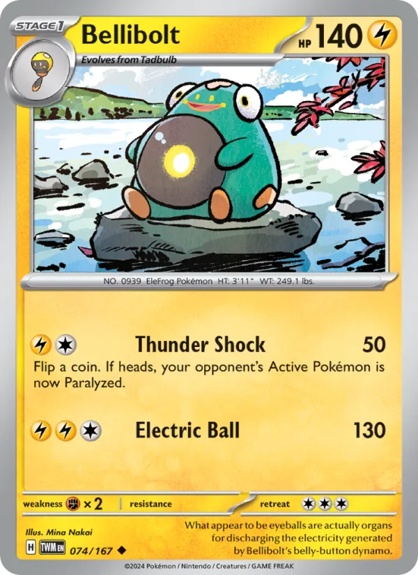Bellibolt - Twilight Masquerade Pokemon Card