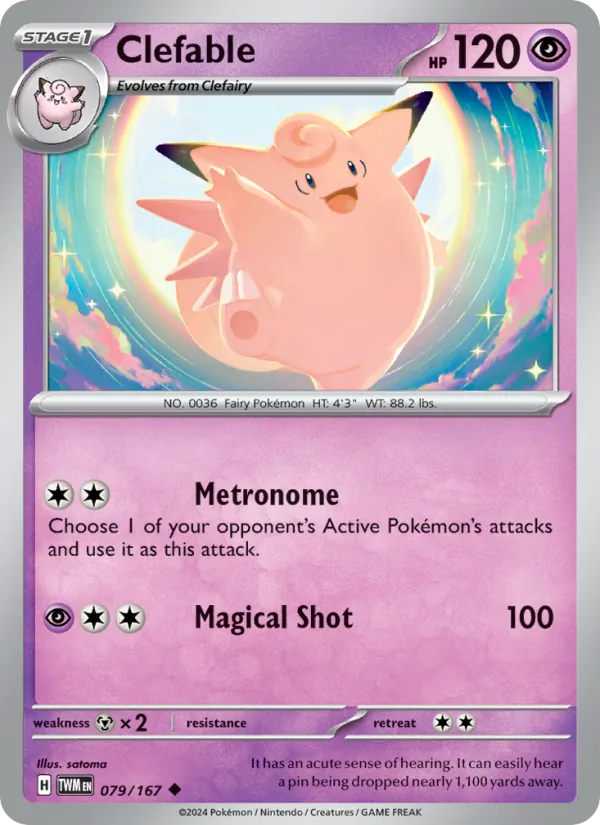 Clefable - Twilight Masquerade Pokemon Card