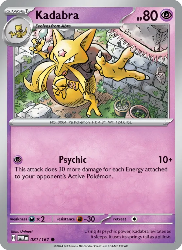 Kadabra - Twilight Masquerade Pokemon Card