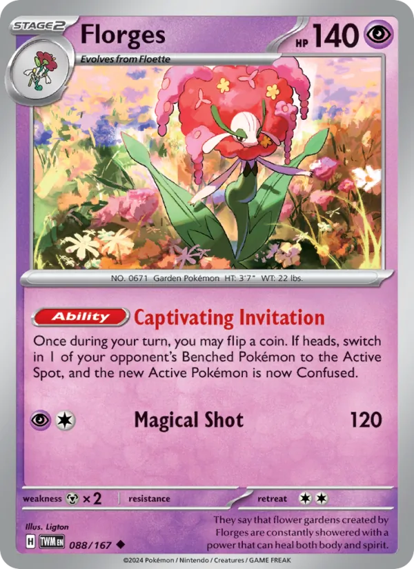 Florges - Twilight Masquerade Pokemon Card