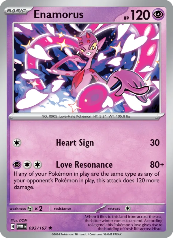 Enamorus - Twilight Masquerade Pokemon Card