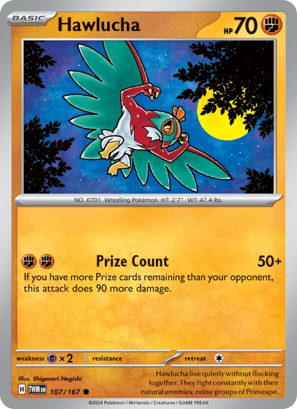 Hawlucha - Twilight Masquerade Pokemon Card