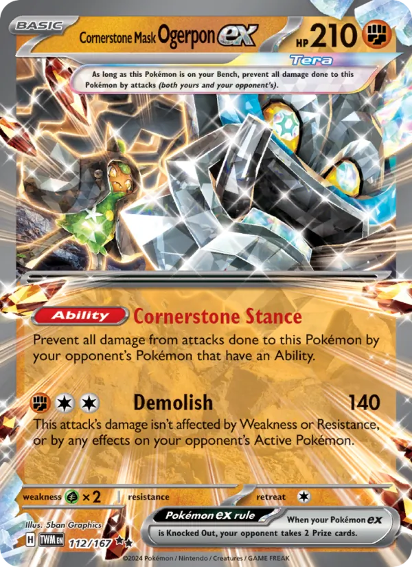 Cornerstone Mask Ogerpon ex - Twilight Masquerade Pokemon Card