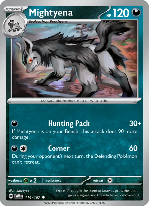 Mightyena - Twilight Masquerade Pokemon Card