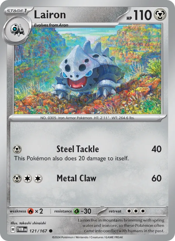 Lairon - Twilight Masquerade Pokemon Card
