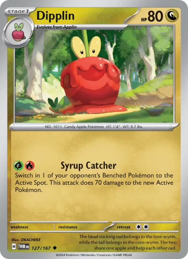 Dipplin - Twilight Masquerade Pokemon Card