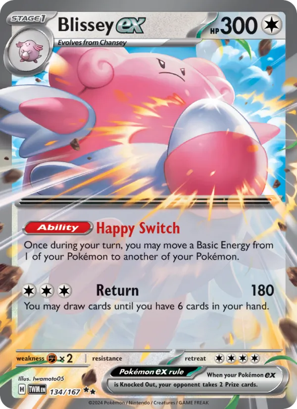 Blissey ex - Twilight Masquerade Pokemon Card