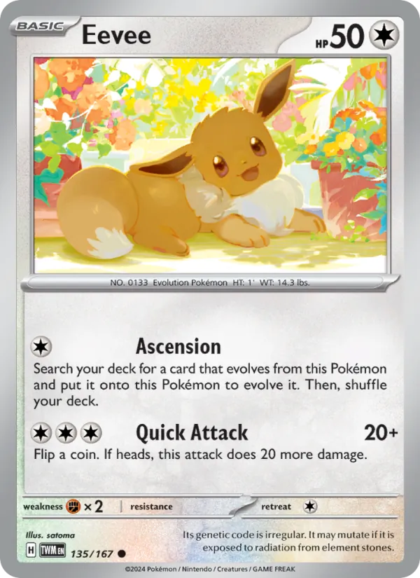 Eevee - Twilight Masquerade Pokemon Card